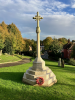 View of complete memorial from church