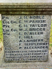 Close-up of names from WW1