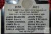 Nowy headed plaque, white marble with black letters