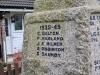 Close up of WW2 names