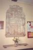 Marble tablet mounted on wall
