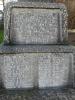 Close up of inscription and names