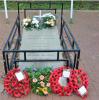 Full memorial and wreaths