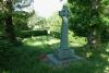 View from behind the cross, back to the road