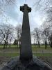 Celtic cross on boulder base