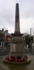 Obelisk on round base with 2 plaques