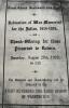 Front of Dedication Service Leaflet