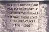 North Cheriton - Cross, WW1 inscription