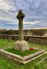 View of memorial cross from church