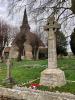 View of memorial cross from Church Road