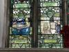 Lower half of two left hand lights depicting images of Zeebrugge and Jerusalem