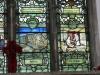 Detail of lower RH side of window, depicting Mons and Healing images.
