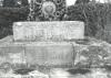 Close up of base and rough inscription