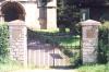 Gates with curved top and dedication within