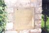 Stone gate posts with inscribed names