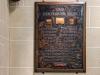Metal rectangular plaque with raised letters