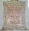 Brass plaque, mounted on marble