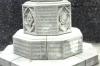 Base of cross with decorative carvings and names