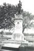Cenotaph with brass plaques and figure