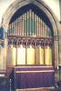 Five brass or bronze plaques set in an organ