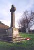 Celtic wheel cross on rough hewn base with smooth face for inscription