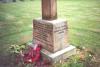 Rectangular, stepped base of cross with inscriptions