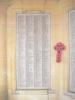 Hospital extension: stone tablet with names