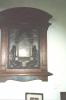 Metal plaque with heavy wooden frame
