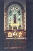 Three light stained glass window