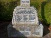 List of names on base of war memorial cross.