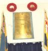 Brass plaque with inscription