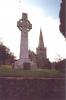 Celtic wheel cross on three steps, with rough hewn texture