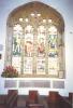 Four light stained glass window