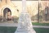 Tapering base of cross with inscription