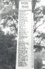 Rectangular tower cenotaph with inscribed names