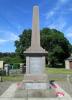 Stone obelisk surmounting stepped pediments