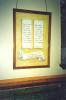 Roll of honour in frame