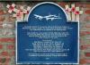 Blue enamel plaque