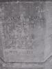 Cross on octagonal base; close up of inscription