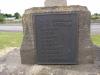 North-east face of plinth, with bronze plaque bearing 11 WW1 names