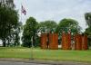 The memorial from Glenfuir Road