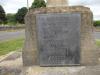 South-east plinth face, with plaque bearing 11 WW1 names