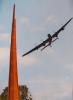 Lancaster Bomber (from the Battle of Britain Memorial Flight) flying over the Spire on 24 September 2017