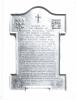 Plaque with raised lettering