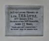 Lance Corporal T H B Little tablet detail