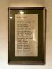 Framed WW1 roll of honour