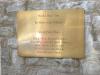 Brass dedicatory plaque