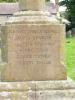 Close up of base with inscription