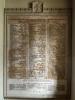 White/gray stone tablet with names in three columns