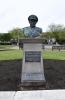 Memorial garden dedicatory plaque and sculpture